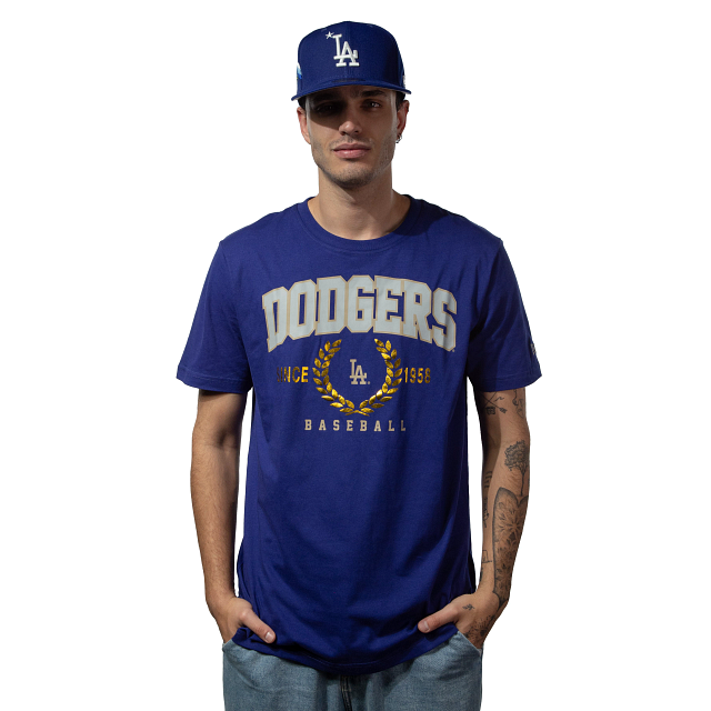 Playera Manga Corta Los Angeles Dodgers MLB Gold Leaf
