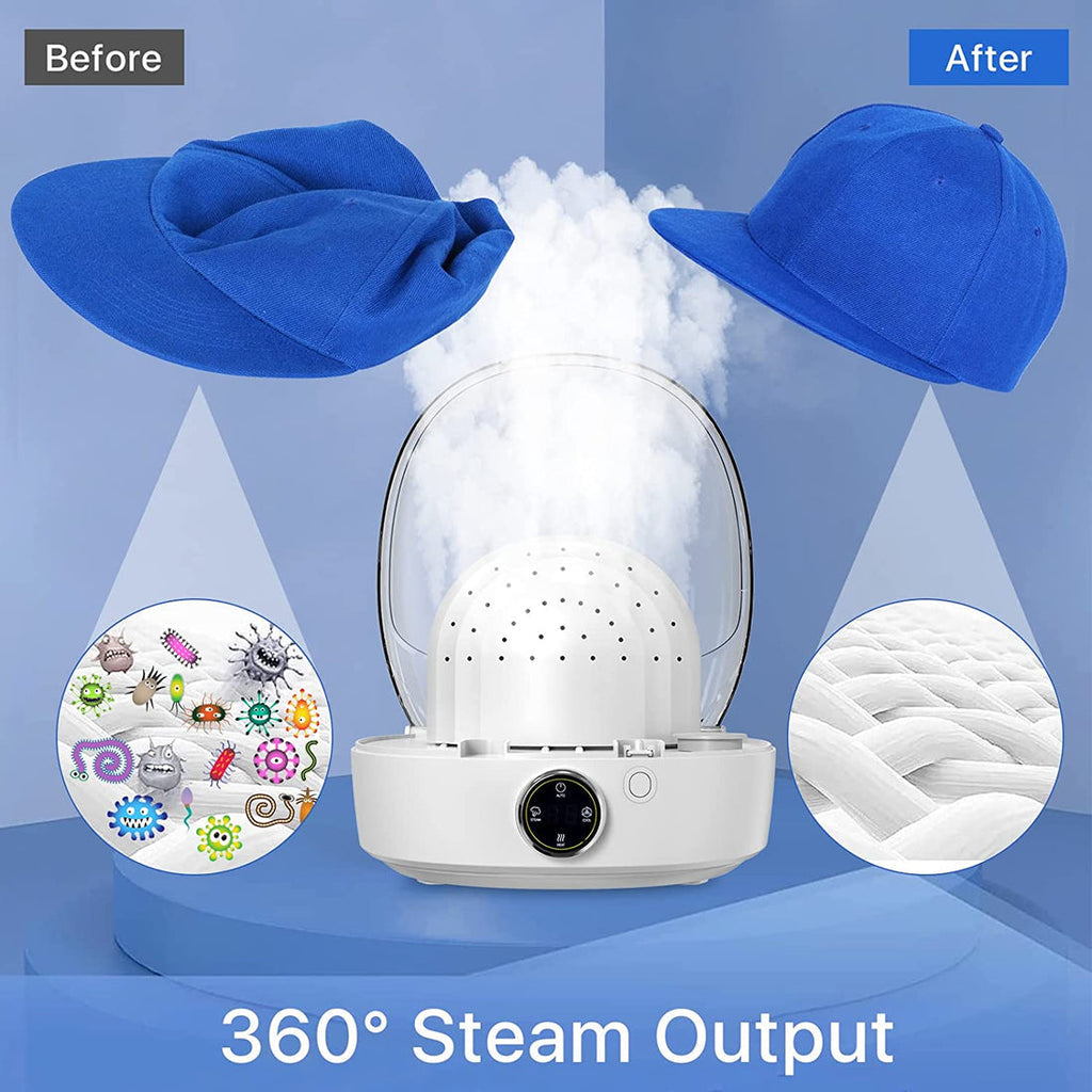 Limpiador automático de gorras con vapor y seco